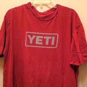Men's short sleeved YETI Red T-Shirt 100% cotton